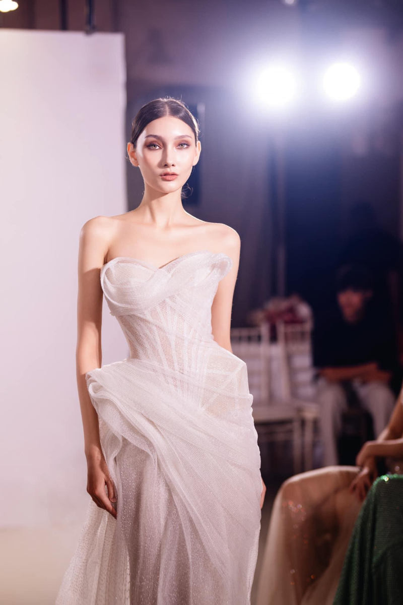 HACCHIC Couture Muse Off-White Draped Mermaid Gown | Cult Mia HACCHIC Couture Muse Off-White Draped Mermaid Gown | Cult Mia