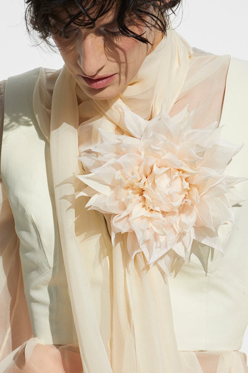 SHEER WHITE PUSSY BOW SHIRT - CULT MIA