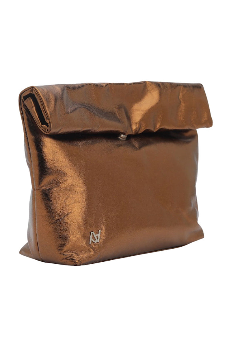 ARIANA LEATHER BAG IN COPPER - CULT MIA