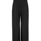 Black loose corset pants from BABUKHADIA featuring a relaxed fit and stylish design, shown on a model.
