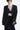 BLACK TRIMMED LAPEL BLAZER - CULT MIA