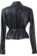 Double A Damien leather jacket in black, stylish men's jacket with smooth leather finish and classic design.