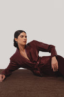Double A Damien leather jacket in burgundy, stylish men's jacket with smooth leather finish and classic design.