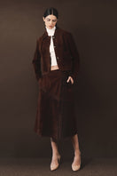 Double A Heather suede jacket in brown, stylish and casual, featuring a classic suede finish and a comfortable fit.