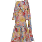 AISA Valentina Maxi Dress in flowing fabric with a fitted bodice and elegant skirt, displayed on a hanger against a neutral background.