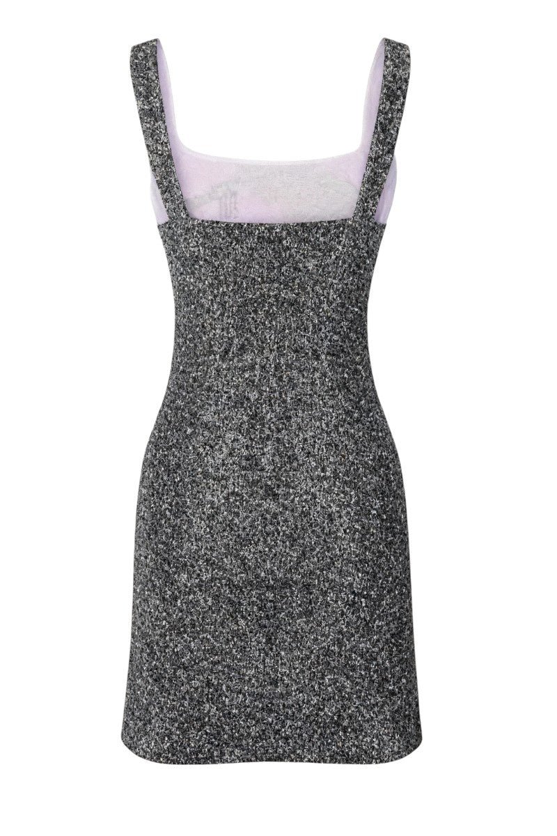ST. BARTH HEAND-BEADED CRYSTAL DRESS IN GREY | CULT MIA | Oceanus ST. BARTH HEAND-BEADED CRYSTAL DRESS IN GREY | CULT MIA | Oceanus