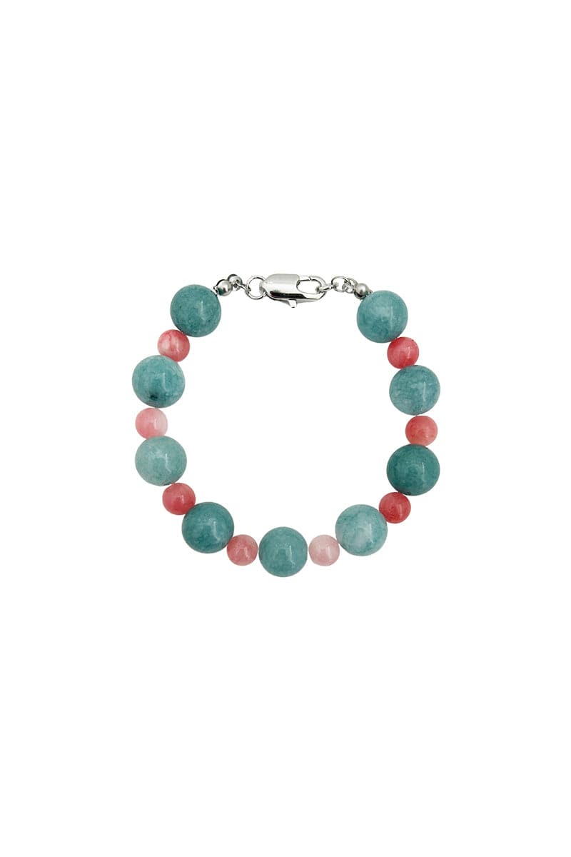 BLUE CHALCEDONY ARMANDE NECKLACE AND INAYA BRACELET SET - CULT MIA