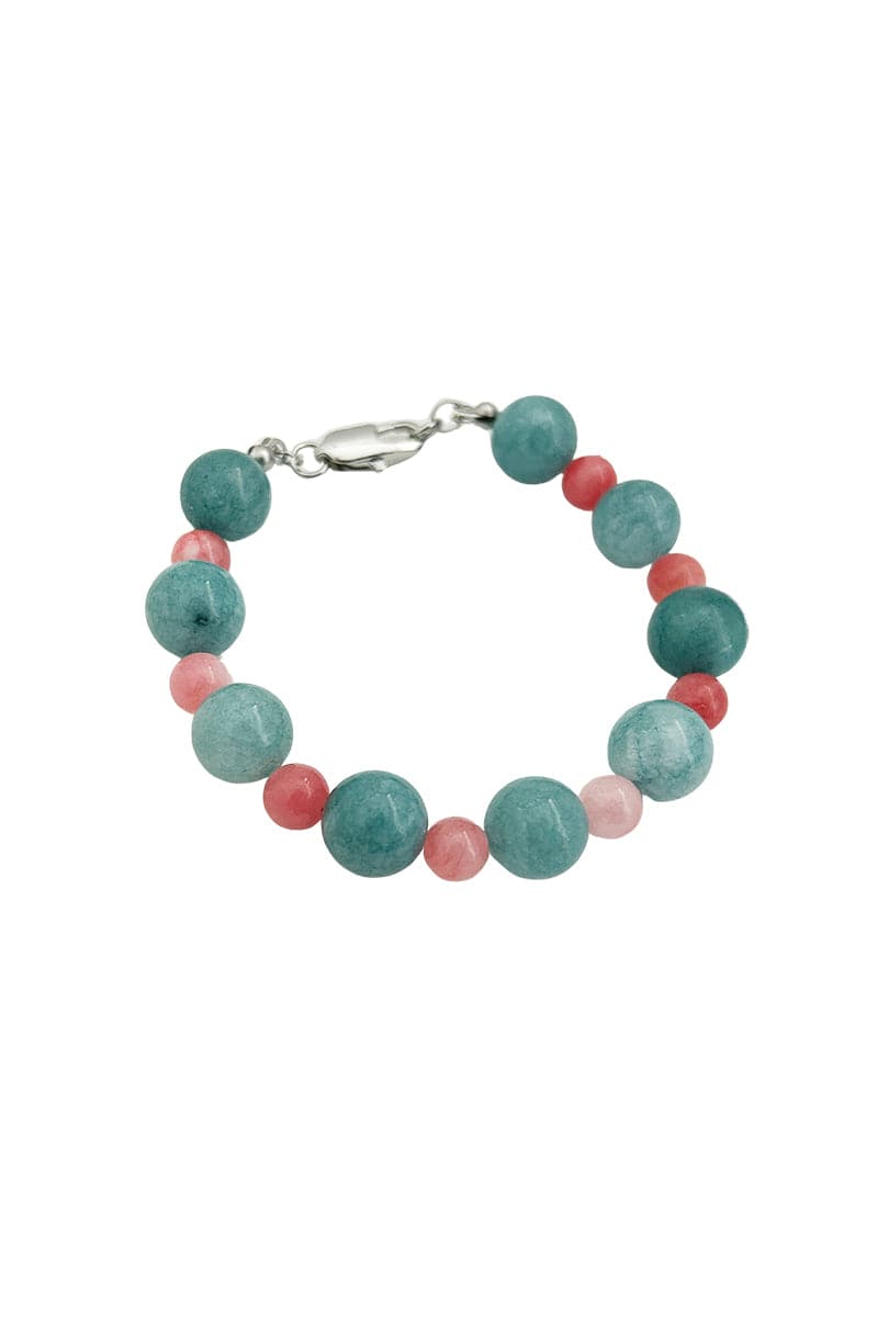 BLUE CHALCEDONY ARMANDE NECKLACE AND INAYA BRACELET SET - CULT MIA