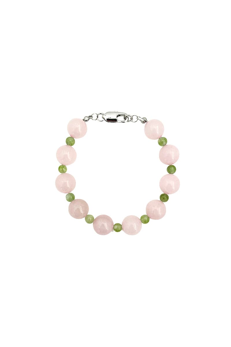 ROSE QUARTZ EDELIE NECKLACE AND INAYA BRACELET SET - CULT MIA