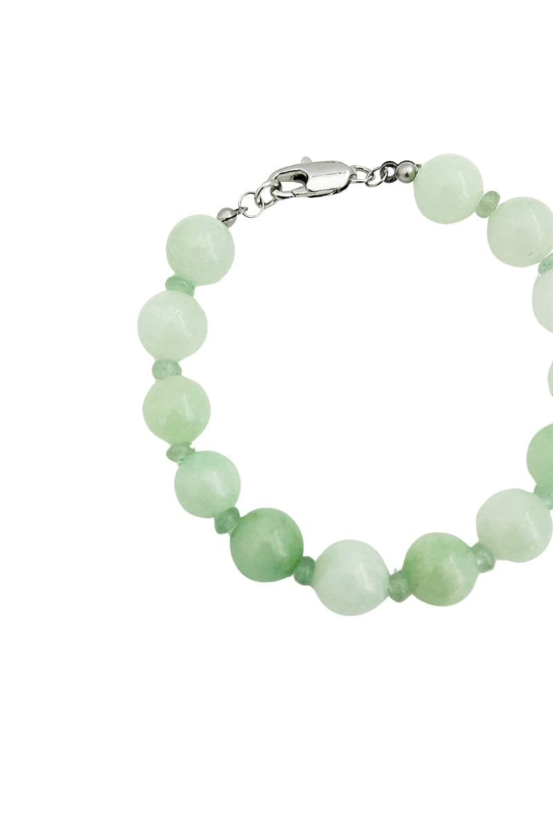 GREEN ANGELITE TRELISE NECKLACE AND INAYA BRACELET SET - CULT MIA