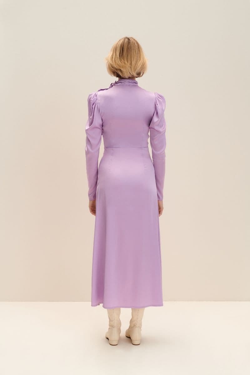 LILAC TIE-DETAILED MIDI DRESS | JAAF | CULT MIA