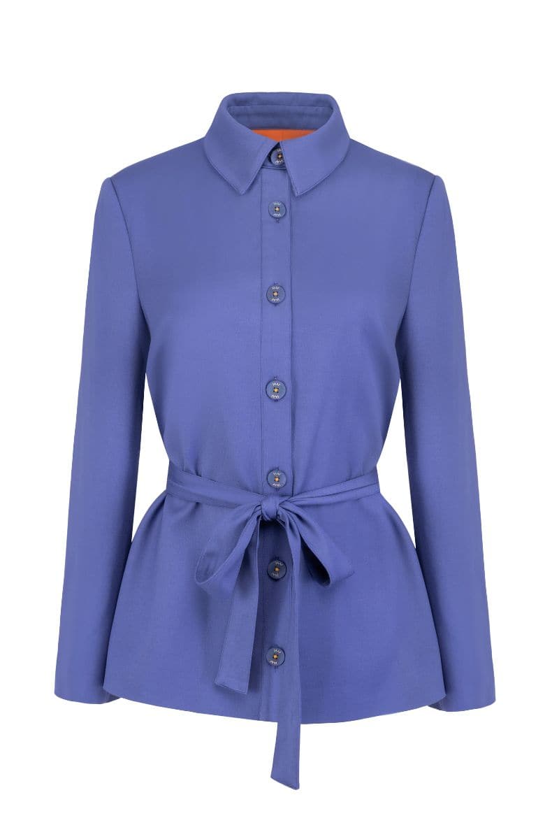 PERSIAN INDIGO BELTED UNIFORM BLAZER | JAAF | CULT MIA