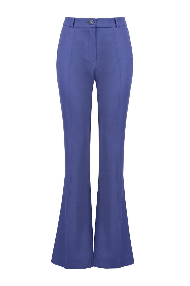 PERSIAN INDIGO TAILORED FLARED PANTS | JAAF | CULT MIA