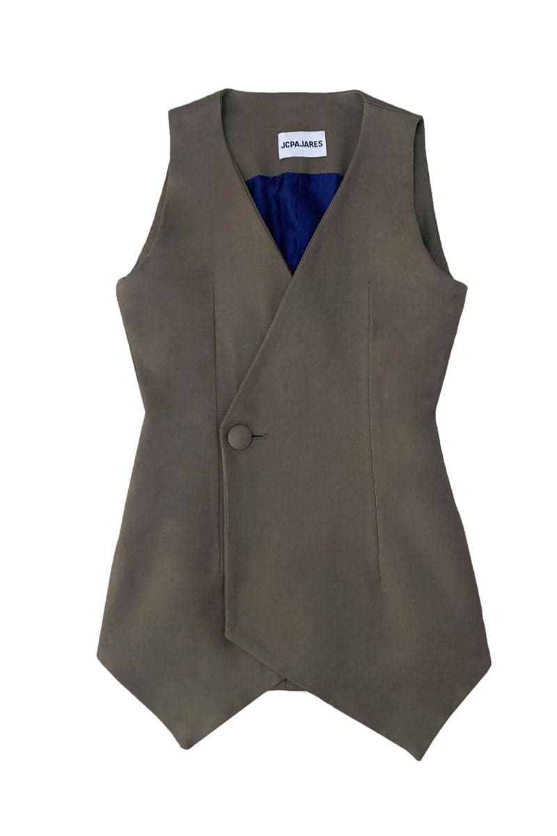 LIGHT BROWN MINIMAL VEST | JC Pajares | CULT MIA