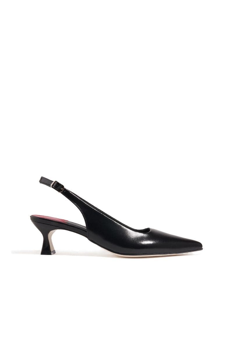 BLACK ROSE SLINGBACK HEELS | Je La Connais | CULT MIA