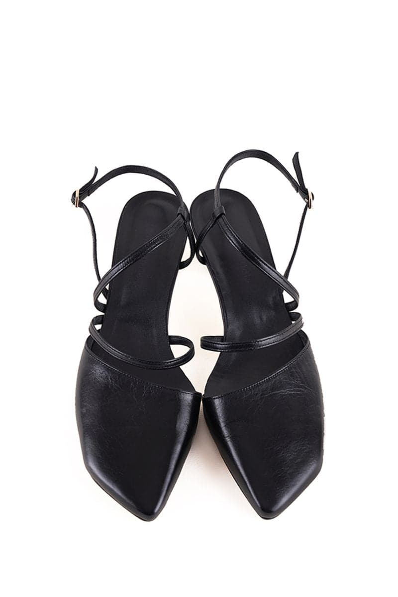 NANCY BLACK STRAPPY HEELS | Je La Connais | CULT MIA