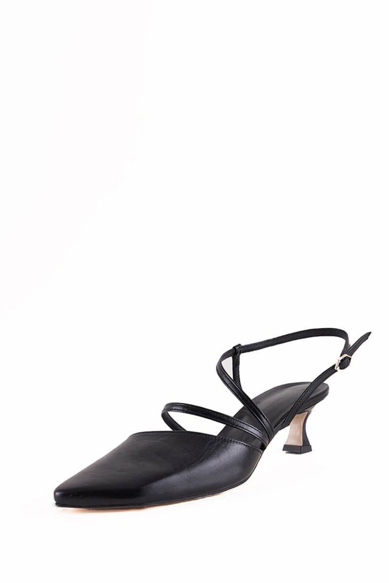 NANCY BLACK STRAPPY HEELS | Je La Connais | CULT MIA