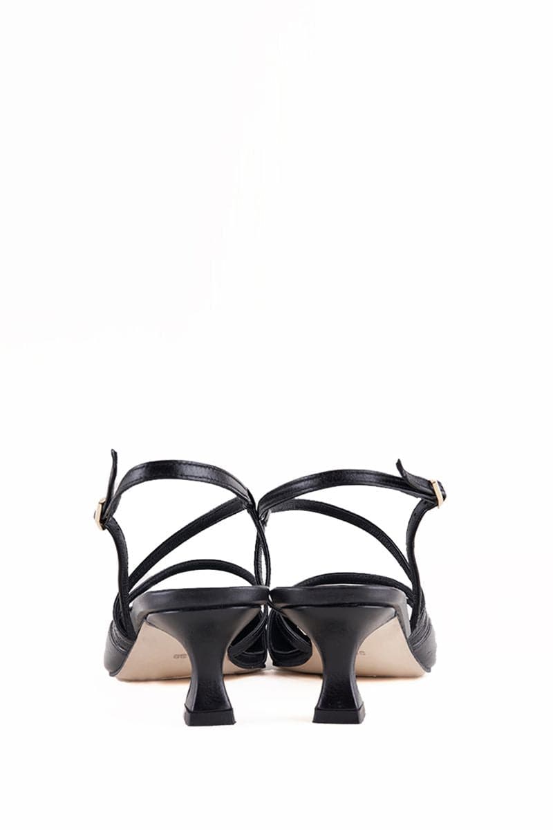 NANCY BLACK STRAPPY HEELS | Je La Connais | CULT MIA