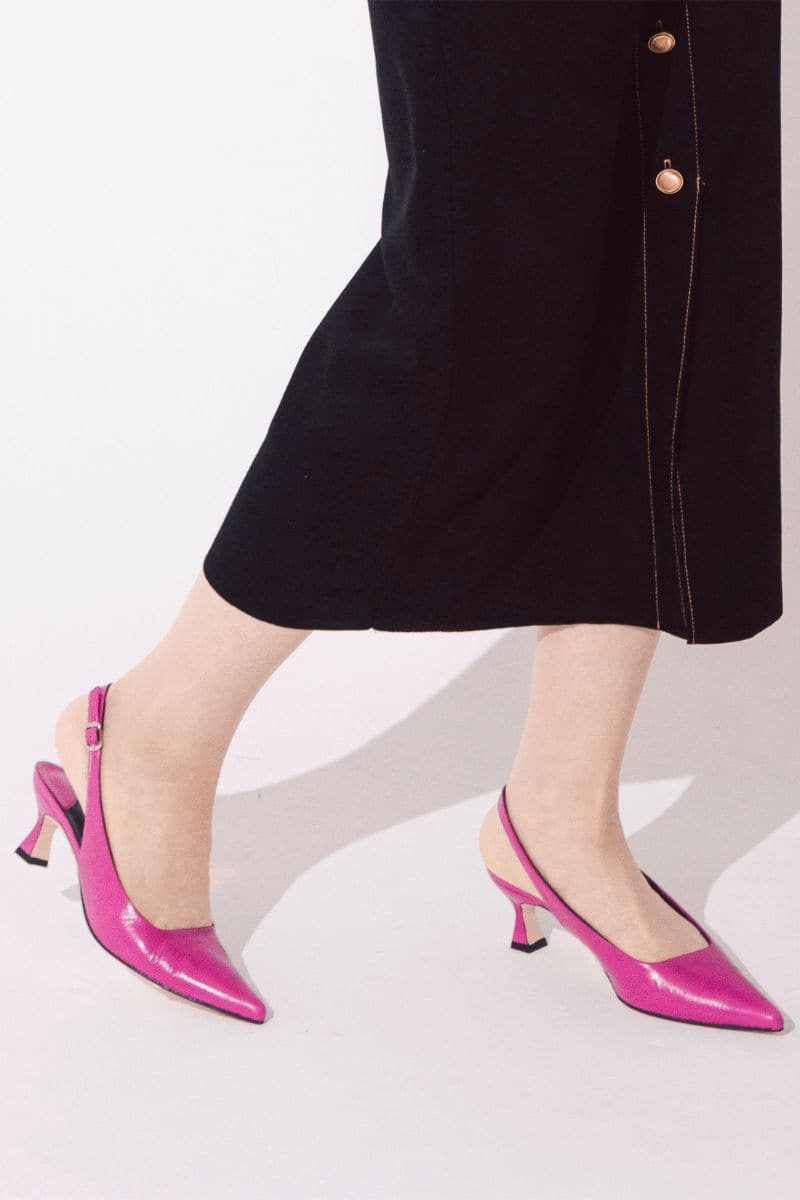 PINK ROSE SLINGBACK HEELS | Je La Connais | CULT MIA