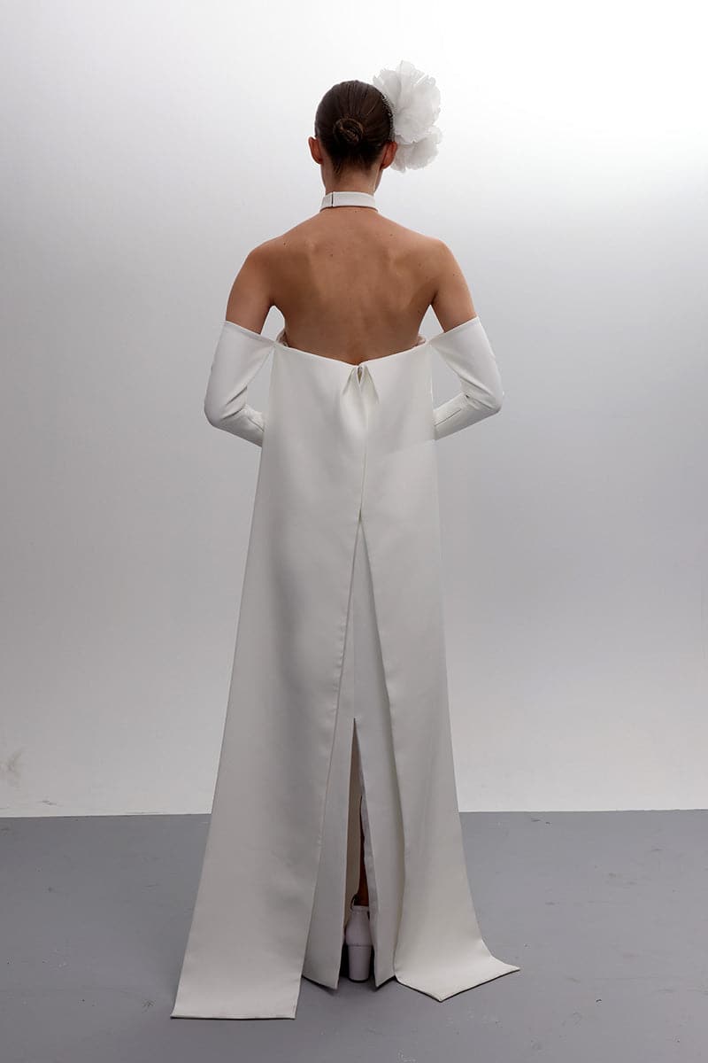 DAZZLING CRYSTAL-EMBELLISHED WHITE TUBE DRESS | Joanna Andraos | CULT MIA
