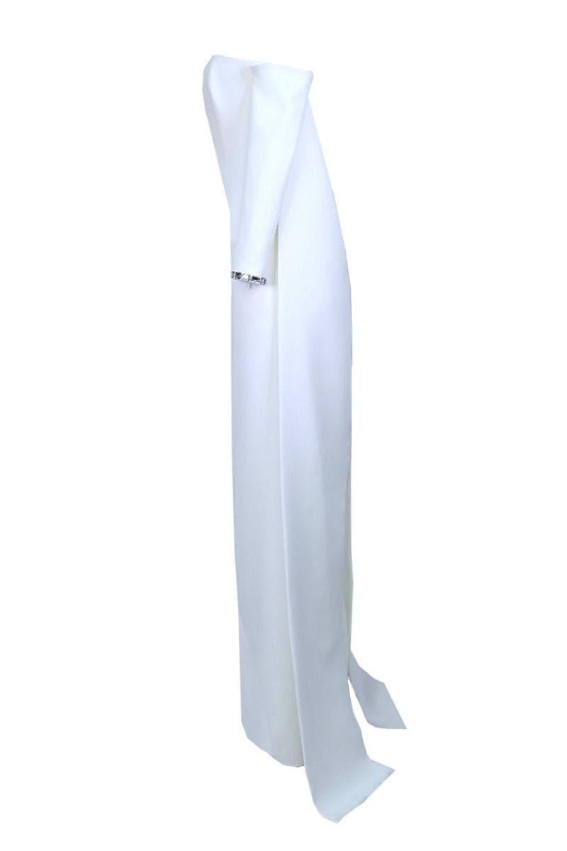 DAZZLING CRYSTAL-EMBELLISHED WHITE TUBE DRESS | Joanna Andraos | CULT MIA