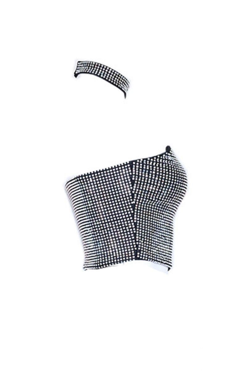 DIAMOND-EMBELLISHED SQUARE CORSET TOP | Joanna Andraos | CULT MIA