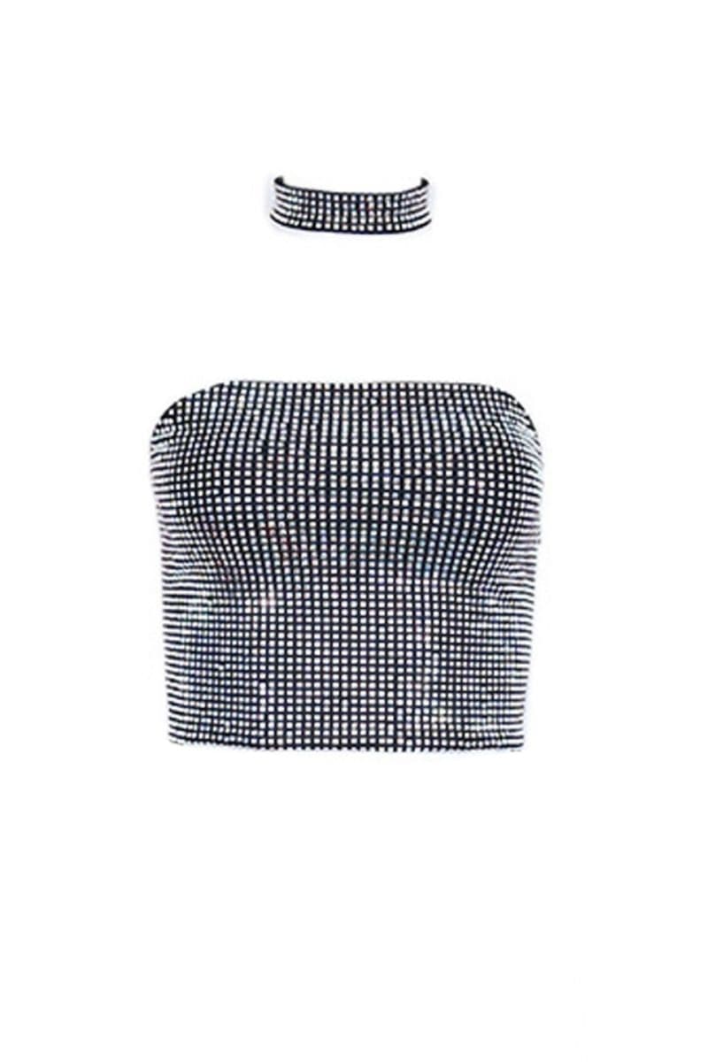 DIAMOND-EMBELLISHED SQUARE CORSET TOP | Joanna Andraos | CULT MIA