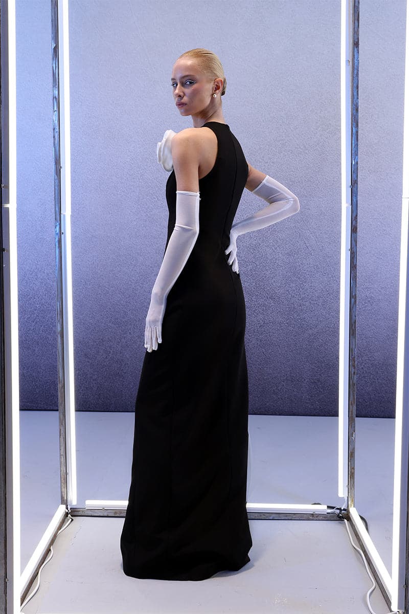 MONOCHROME BLOOM MAXI DRESS | Joanna Andraos | CULT MIA