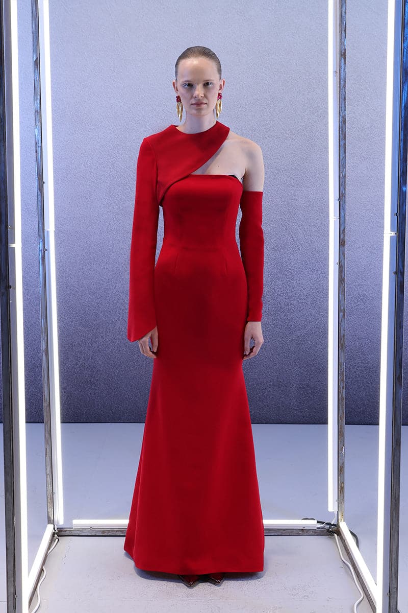 SCARLET CORSET MAXI DRESS | Joanna Andraos | CULT MIA