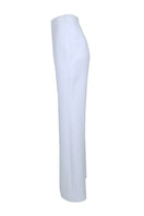Off-white strapless bridal ensemble co-ord top and pants set by Joanna Andraos, featuring elegant, fitted design for special occasions.