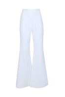 Off-white strapless bridal co-ords by Joanna Andraos featuring a top and pants set, ideal for elegant wedding looks.