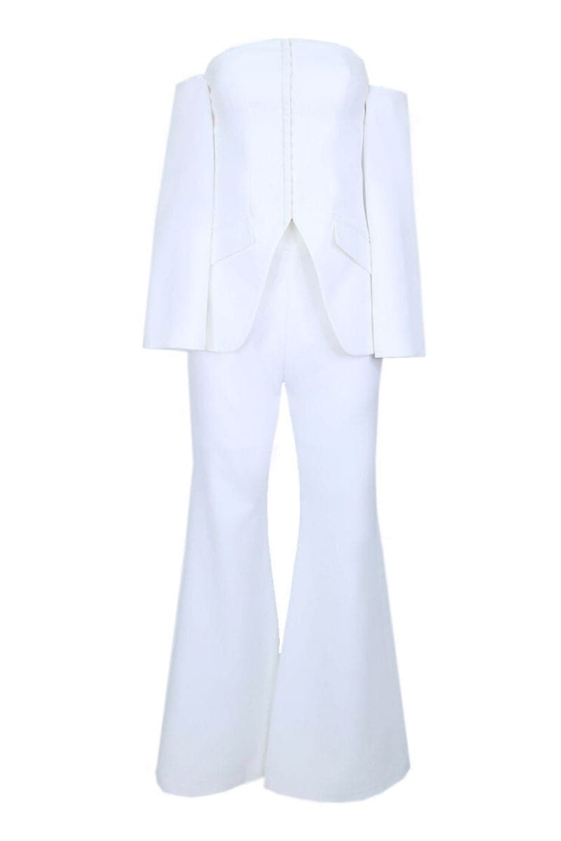 STRAPLESS BRIDAL ENSEMBLE TOP AND PANTS SET | Joanna Andraos | CULT MIA