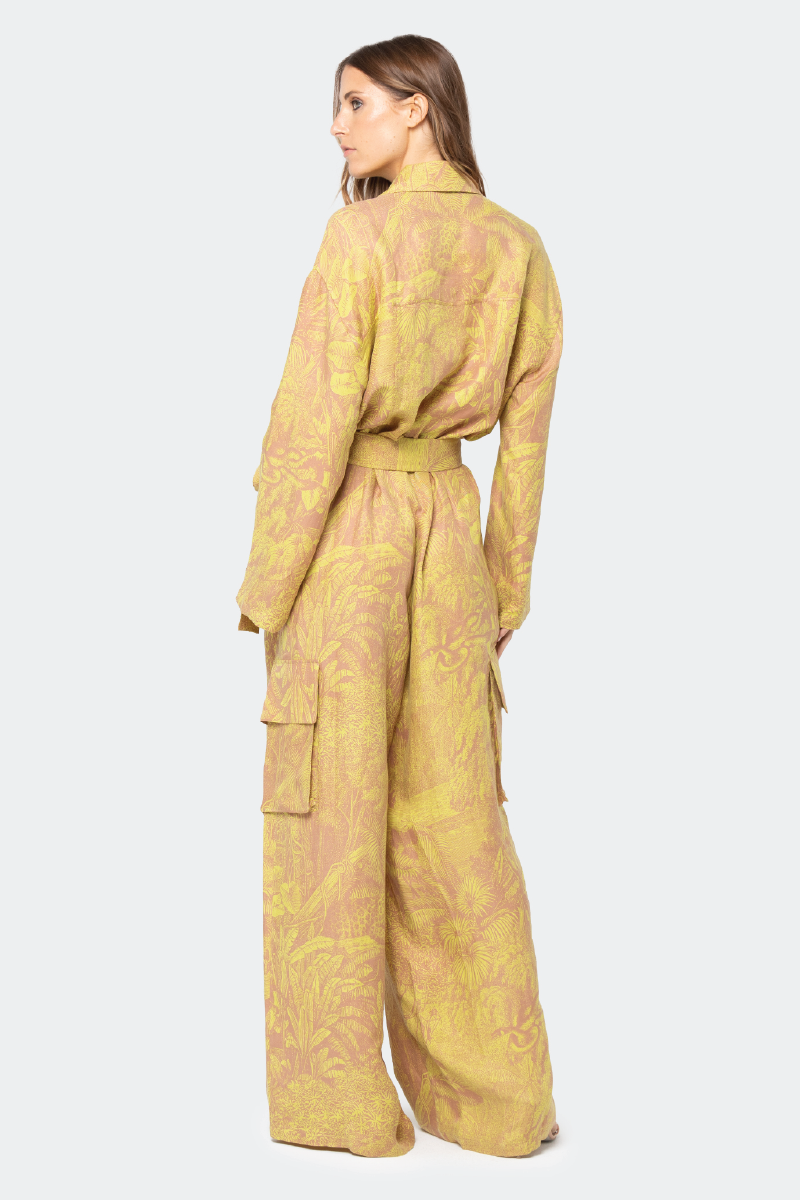 NiLuu Serengeti Silva jumpsuit featuring a stylish, casual design with a relaxed fit and adjustable straps.
