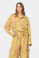 NiLuu Serengeti Silva jumpsuit with relaxed fit, featuring wide legs and a stylish, comfortable design in soft fabric.