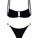 Selia Richwood LIA Black Bikini with sleek design and adjustable straps, perfect for beach or poolside lounging.