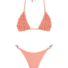 Selia Richwood LIA Peach Bikini showing a stylish two-piece swimsuit with peach-colored top and bottom on a model.
