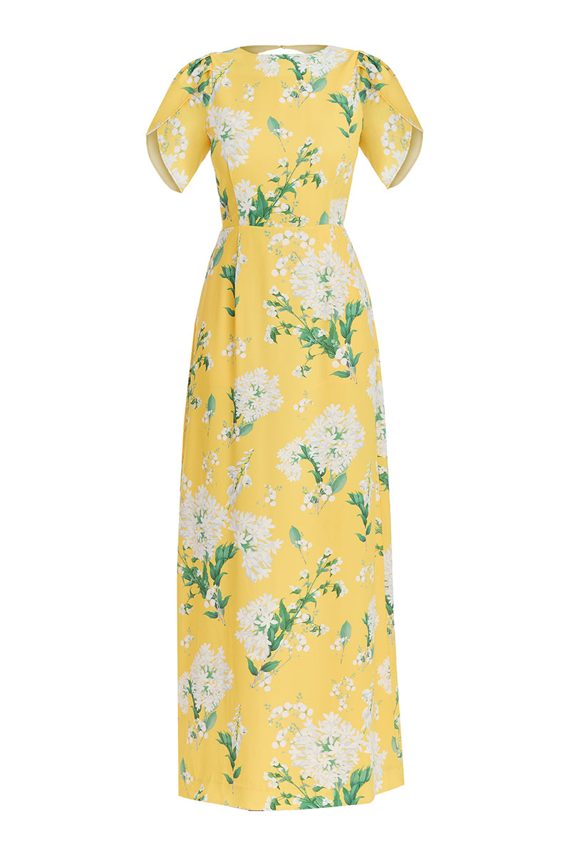 KATHERINE GOWN IN YELLOW GREEN - CULT MIA