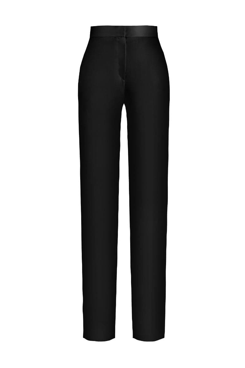 BLACK STRAIGHT LEG PANTS | Maria Kokhia | CULT MIA
