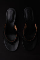 Black Kolane Annie Sandal size 45 with open toe design and ankle strap, showcasing stylish women's footwear.