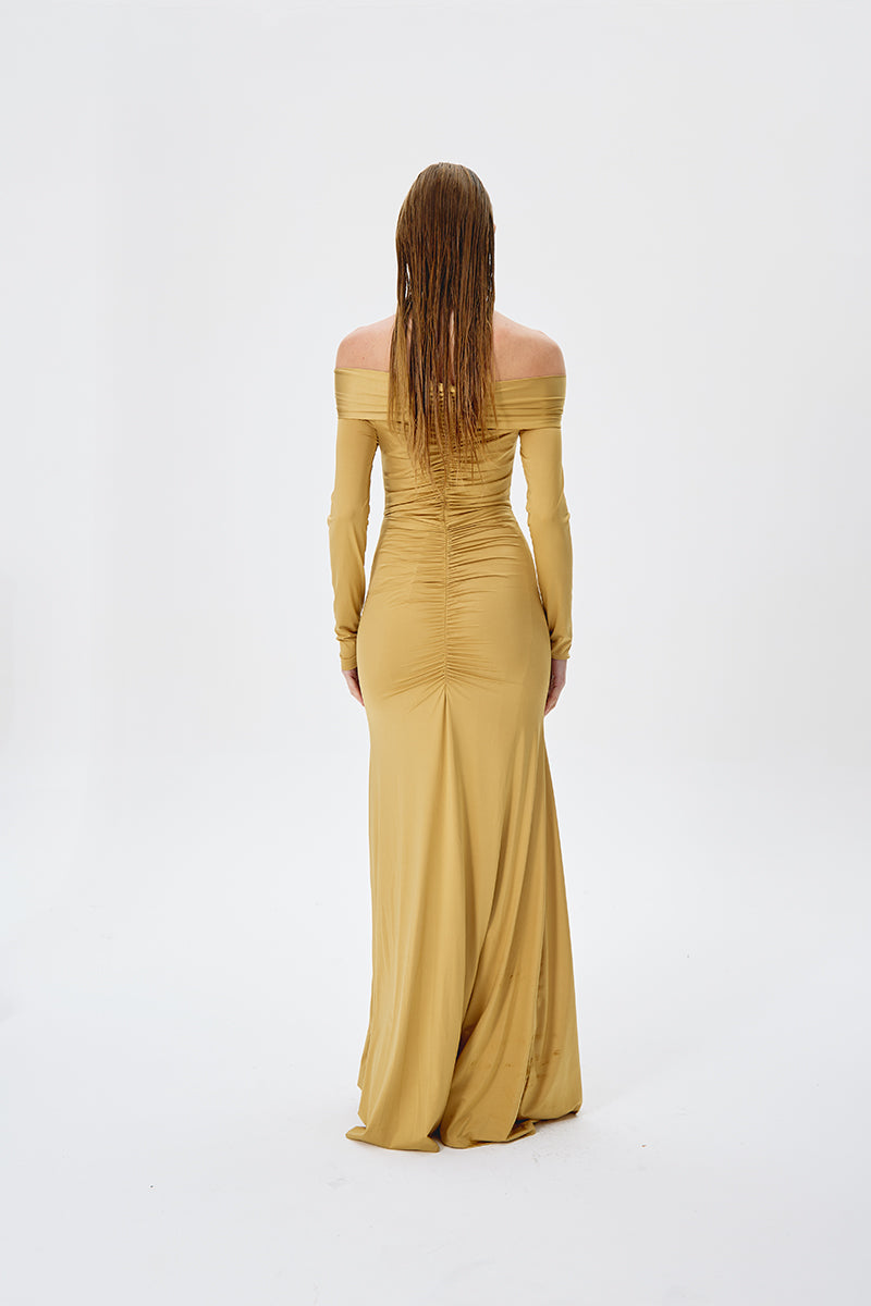 TREASURE DRESS IN GOLD - CULT MIA