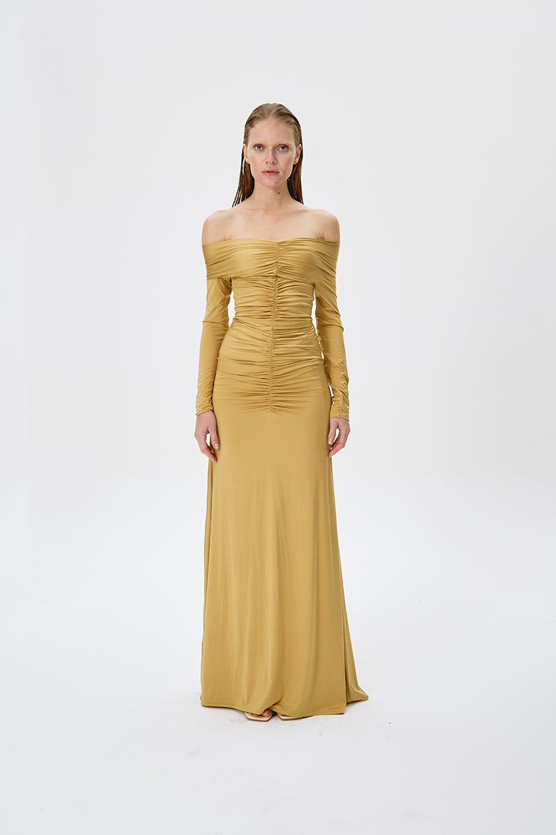 TREASURE DRESS IN GOLD - CULT MIA