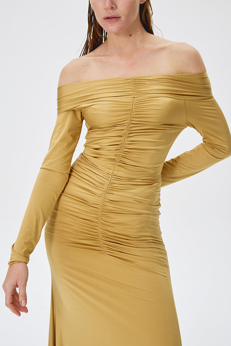 TREASURE DRESS IN GOLD - CULT MIA