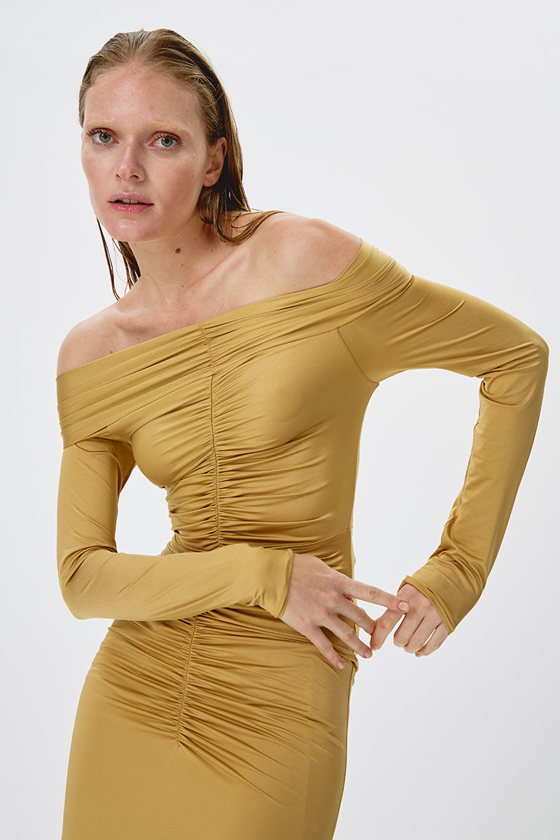 TREASURE DRESS IN GOLD - CULT MIA
