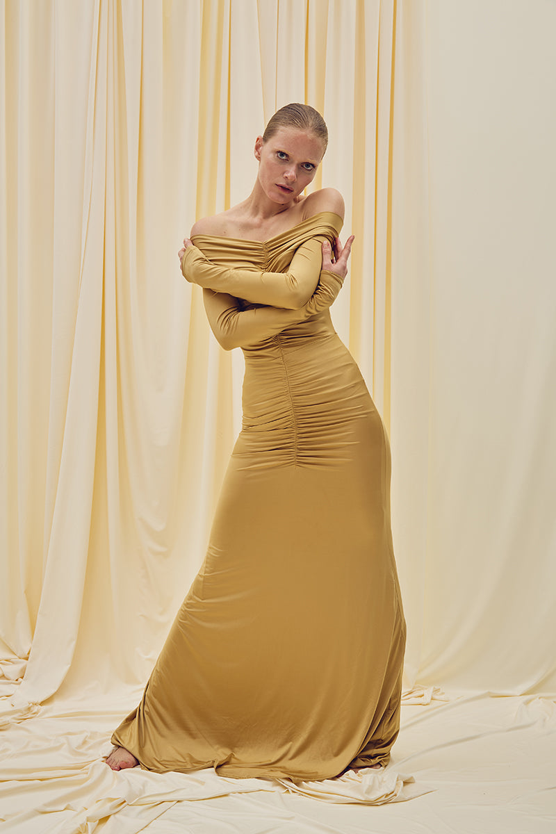 TREASURE DRESS IN GOLD - CULT MIA