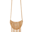 Gold Silvia Gnecchi Apache shoulder bag featuring a sleek design and elegant strap, perfect for stylish carry.