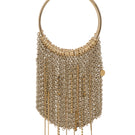 Silver LE FLUFF FLUFF top handle bag by Silvia Gnecchi featuring a sleek, modern design with a structured silhouette.