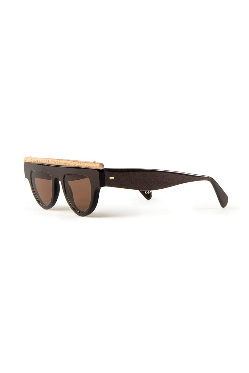L'Obscure Clarté Brown Soul W2 acetate sunglasses with brown frames and lenses, stylish and lightweight for everyday wear.
