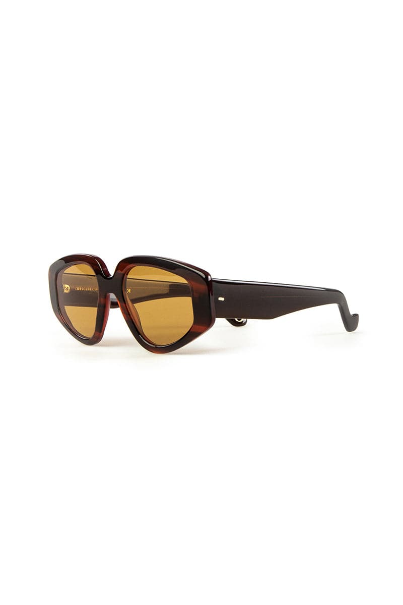 L'Obscure Clarté Havana Soul L1 acetate sunglasses with rounded frames and brown tint lenses.