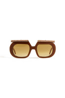 L'Obscure Clarté Latte Brown Soul W3 acetate sunglasses with rounded frames and brown tinted lenses.