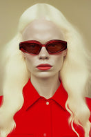 L'Obscure Clarté Red Soul 09 acetate sunglasses with pink-red frames and tinted lenses, one size.